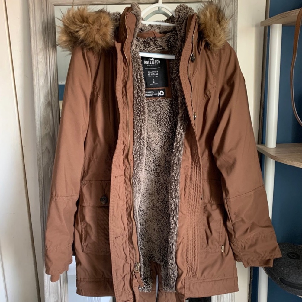 Hollister Brown Parka